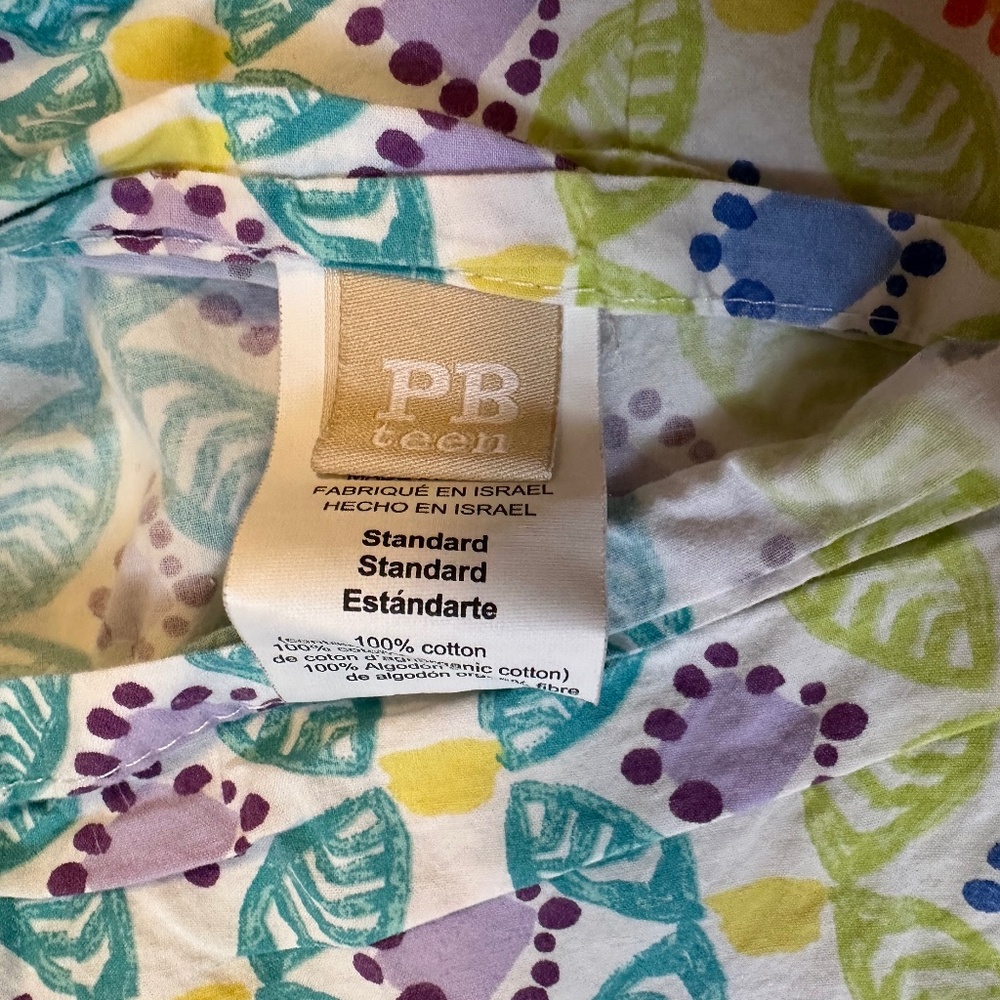 Pottery barn teen duvet with matching curtain